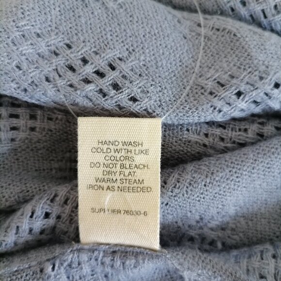 NWT A.N.A. A New Approach Womens Perfect Dusty Blue Tassel Cardigan One Size - Picture 6 of 6